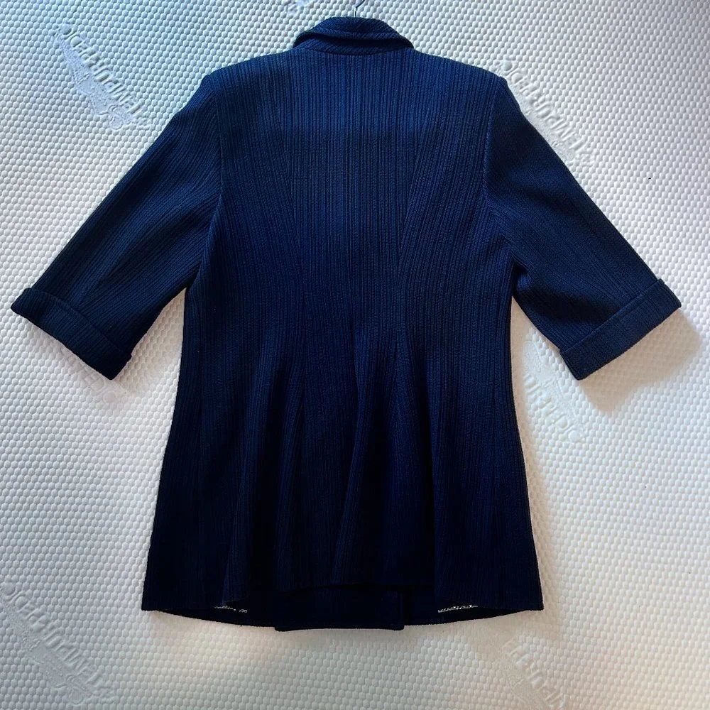 CHANEL Navy Blue Double-Breasted Blazer Coat from 2013